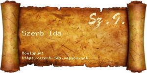 Szerb Ida névjegykártya